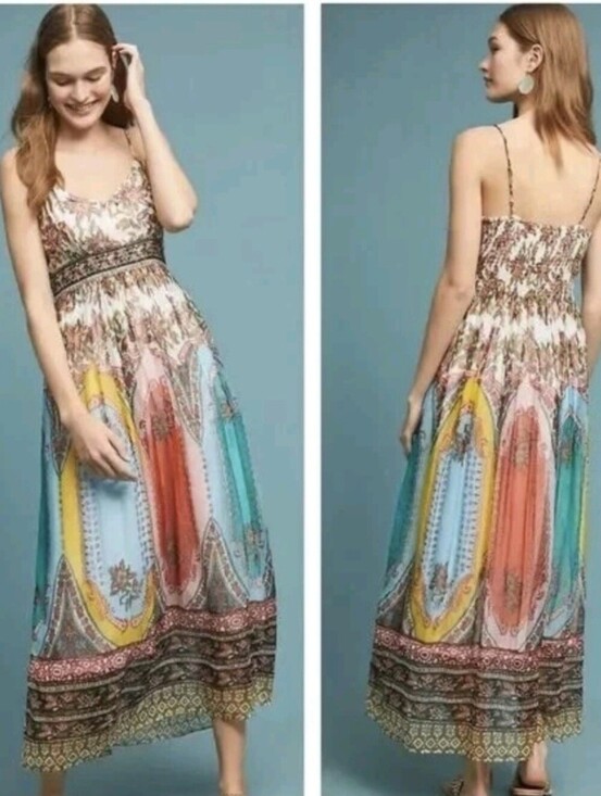 Anthropologie Dresses & Skirts - Anthropologie Women's Size 6 Multicolor Paisley Maxi Dress